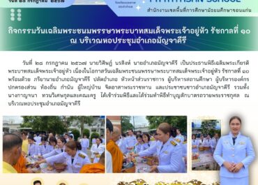 กิจกรรมวันเฉลิมพระชนมพรรษาพระบาทสมเด็จพระเจ้าอยู่หัว รัชกาลที่ 10 ณ หอประชุมอำเภอมัญจาคีรี